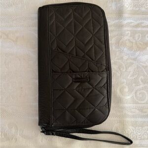 Pistil Black and Gray Quilted Wallet